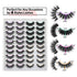 JIMIRE 20 Pairs False Eyelashes 4 Styles Fluffy Eyelashes Pack 3D Volume Faux Mink Lashes Packs