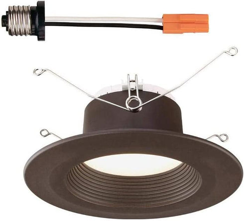 Designers Fountain EVL6733CBZ30 Bronze Trim Integrated LED Recessed Ceiling Light, 3000K, 90 Cri, 670 Lm, 5/6 inches