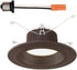 Designers Fountain EVL6733CBZ30 Bronze Trim Integrated LED Recessed Ceiling Light, 3000K, 90 Cri, 670 Lm, 5/6 inches