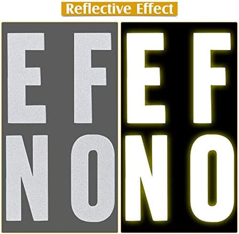 Reflective Capital Letters and Numbers Sticker Decal, Self Adhesive Mailbox Address Letters and Numbers 0-9, Waterproof and Fadeless for Bin, Window, Signs, Door, Cars (104 Pieces,2 Inch)