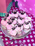 24 Serves Pink Mouse Mini Cupcake Toppers and Wrappers Birthday Cake Decorations for Pink Mouse Pink Mini Mouse Themed Party Baby Shower Supplies and favors