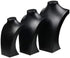 Black PU Leather Jewelry Necklace Stand Pendants Display Bust Choker Holder Jewellery Rack Show 3 Options Model (Hight 30cm)