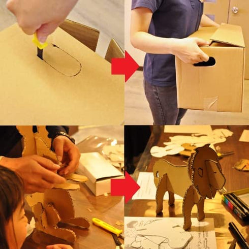 CANARY Cardboard Cutter with Sheath 7.5" Safety Box Cutter / Box Opener Tool for Cutting, Opening, Breaking Down, Crafting, Non-Stick Teflon Fluorine Coating Blade, Yellow, Made in JAPAN