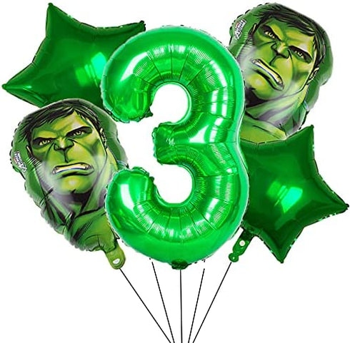Superhero The Incredible Hulk 3rd Birthday Decorations Green Number 3 Balloons 32 Inch | The The Incredible Hulk Birthday Balloons for Kids Birthday Baby Shower Decorations (The Hulk 3rd Birthday)