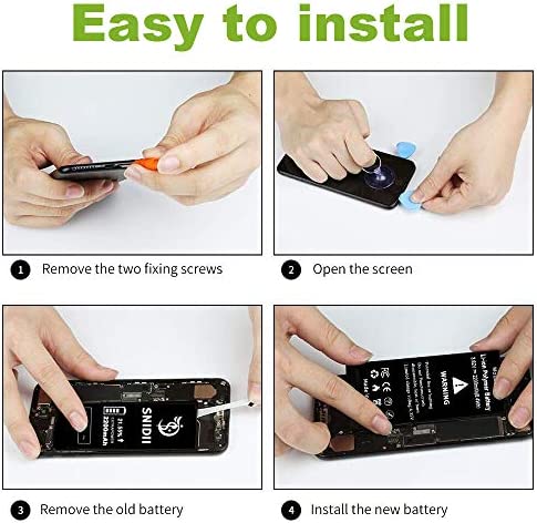 SNIDII Battery for iPhone 7 Plus Only, New 3410 mAh High Capacity Li-ion Polymer Battery Replacement,with Repair Tool Kit and Instructions -Compatible Model A1661 A1784 A1785 Baterias(not 7)