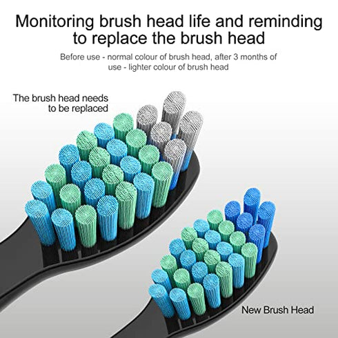 teeteck 5 Pack Electric Toothbrush Replacement Heads Compatible with Fairywill?Toothbrush Heads Compatible with FW-507/508/551/515/917/959/2011,FW-D1/D3/D7/D8