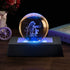 Garosa LED Light Base Multicolor Pedestal Color Show Stand, USB Charge Multicolor Lighted Rectangle Stand for Crystal Glass Ball Art Display (Without Crystal Ball)