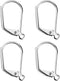 100pcs Hypoallergenic Earring Hooks, Leverback Earwire, Sterling Silver Plated Brass CF195-19mm Long