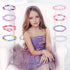 20 Pieces Girl Beaded Bracelets Cute Rainbow Bead Bracelets Colorful Bracelets Princess Bracelets Stretchy Bead Bracelets for Prince Birthday Present (Elegant Style)