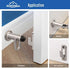 HOMOTEK Heavy Duty Latch Hook Stop,Door Holder Stopper with Sound Dampening Rubber Bumper Wall Mounted, Brushed Satin Nickel, 1 Pack