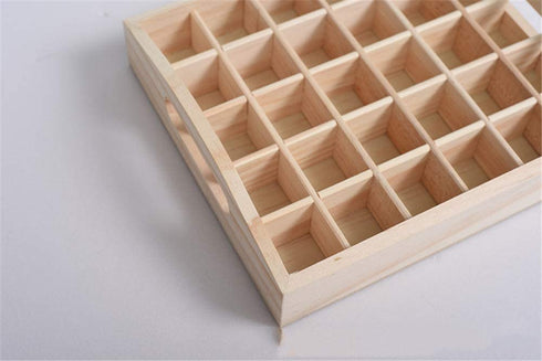 Meao Tray Type Wooden Essential Oil Display Storage Organizer Holder Stand - 30 Slots Natural Hard Pine Wood Rack - Holds up to 30 Aromatherapy Bottles - Ideal Gift Presentation Shelf #7