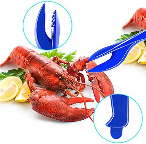 Crab Leg Crackers and Tools, Seafood Tools Set and Picks Set includes 2 Crab Crackers, 2 Lobster Shell Forks, 2 Crab Leg Forks, 2 Seafood Scissors and 1 Storage Bag