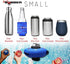BLUE SMALL - Human Bobber Inflatable Floating Drink Holder – Beverage Bobber Drink Float for Tumblers, Yeti, Tervis, or Wine Bottle in the Hot Tub, Pool or Boat (SMALL 12oz Cans or Bottles)