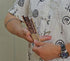 Hand Fan Bamboo Leopard Printed Folding Fan Cotton For Party Wedding Gift with Fan Cover