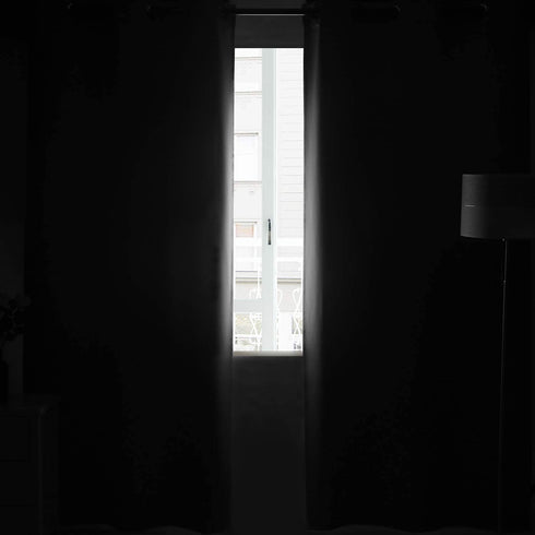DWCN Room Darkening Blackout Curtains Thermal Insulated Curtain for Bedroom Grommet Window Curtain Panel 42 x 63 Inch, Set of 2 Panels,Thick Grey Curtains