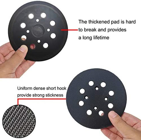 5" Hook and Loop Sander Pad for Milwaukee 6021-21, 6034-21 Random Orbit Sanders - Replacement for Pad Part Number 51-36-7100 - with Extra Hard Backing