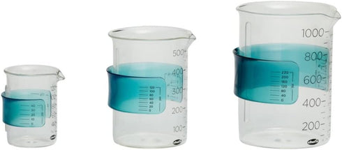 Chef'n Set of 3 Adjustable Measuring Beakers, Clear
