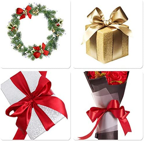 3 Rolls Wide Christmas Satin Ribbon Double Face Polyester Satin Ribbon Solid Satin Ribbon for Christmas Wedding Mother's Day Gift Wrapping Crafts Hair Bows, Party Favors … (2inch, Red, Green,Gold)