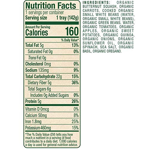 Sprout Organic Baby Food, Toddler Meals, Mediterranean Veggie Power Bowl with Beans & Quinoa, 5 Oz Bowl (1 Count)