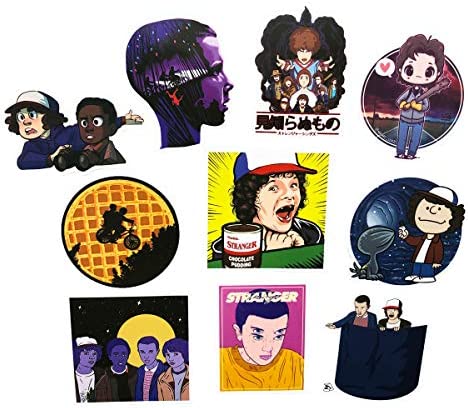 YOUTHSTORE 50PCS Stranger Things Movie Stickers Halloween Decorations Laptop Sticker Wardrobe Car Skateboard Motorcycle Bicycle Mobile Phone Luggage Guitar DIY Decal for Teens (Stranger Things 50)