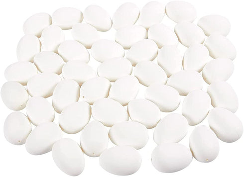 Juvale Blank White Plastic Eggs for DIY Painting and Decorating (48 Pack)