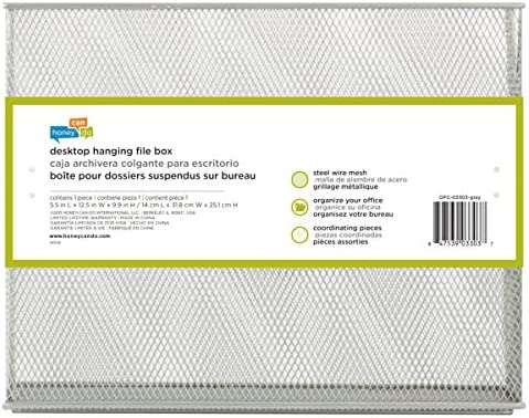 Honey-Can-Do Mesh Desktop File Organizer, Silver OFC-03303 Silver