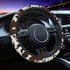 Cow Leather Skin Brown Car Steering Wheel Cover Elastic Comfortable Neoprene Steering Wrap Universal 15 Inch Durable Protector
