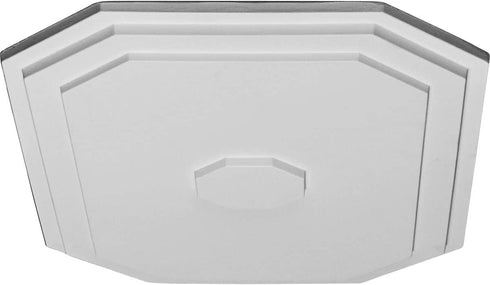Ekena Millwork CM25FE Felix Ceiling Medallion, 25 1/4"W x 17 1/4"H x 1 3/4"P, Factory Primed
