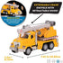 DRIVEN by Battat – Micro Crane Truck – Toy Crane Truck with Lights, Sounds and Movable Parts for Kids Age 3+ , Yellow