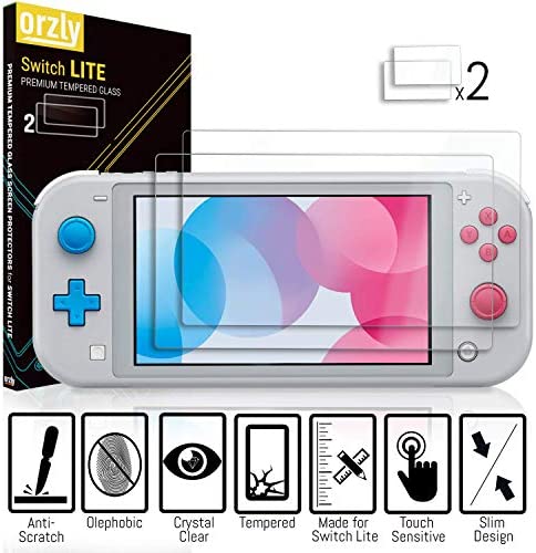 Orzly Accessories Bundle for Switch Lite - Case & Screen Protector for Nintendo Switch Lite Console, USB Cable, Games Holder, Comfort Grip Case, Headphones, Thumb-Grip Pack & More - Pink
