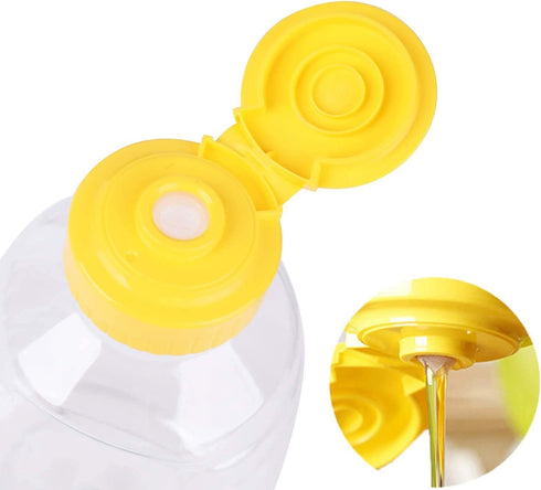 Bekith 16 Pack Empty Plastic Honey Bottles, 6.6oz Plastic Honey Jars with Flip-top Caps, Squeeze Honey Bottle Container for Storing and Dispensing