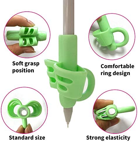 Koabbit - Pencil Grips for Kids Handwriting,Pencil Holder for Toddlers/Preschool 2-4 Year learning to Write, Writing aid Grip Tools for Children's Training Pen Holding Posture Correction Tools(3 PACK)