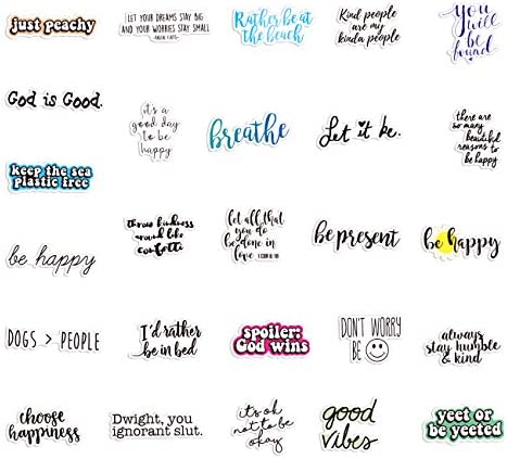 100pcs Motivational Stickers Pack, Positive Encouragement Stickers, Affirmation Waterproof Vinyl Stickers Decals for Students Teachers Employees, Water Bottle Stickers, Laptop Stickers