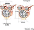 ERLUER Women's Mickey Stud Earrings Mouse Shape Rose Gold Platinum Plated Zircon Crystal Fashion Jewelry Earring For Women Party Gifts