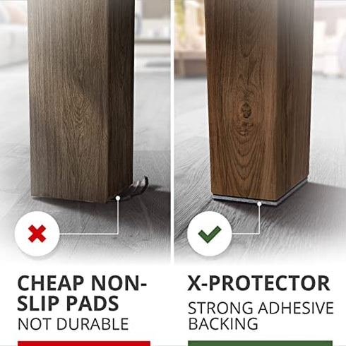 X-PROTECTOR Non Slip Furniture Pads – 4 PCS Premium Furniture Grippers 6"! Best SelfAdhesive Rubber Feet Furniture Feet – Ideal Non Skid Furniture Pad Floor Protectors – Keep Furniture in Place!