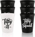 Veracco Fifty AF 50 Years Stadium Party Cup 50th Birthday Gift Fifty Squad and Fabulous Party Favors Decorations Funny Birthday Gag Gifts For Him Her (White/Black, 12)