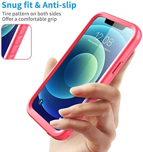 SPORTLINK Compatible with iPhone 12 Pro Max Waterproof Case - Full Body Shockproof Dustproof Phone Screen Protector Rugged Cases for iPhone 12 Pro Max 6.7 Inches Pink