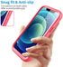 SPORTLINK Compatible with iPhone 12 Pro Max Waterproof Case - Full Body Shockproof Dustproof Phone Screen Protector Rugged Cases for iPhone 12 Pro Max 6.7 Inches Pink