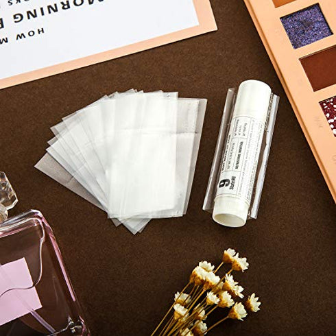 1000 Pieces Shrink Wrap for Lip Balm Tubes lipstick Lip Balm Shrink Wrap Bands Sleeves Lip Balm Tubes Bundle, Perforated, Easy to Use (2.56 x 1.2 Inch)