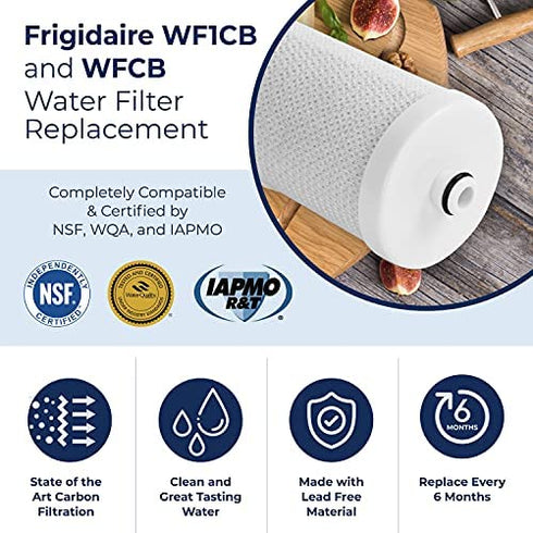PureLine WFCB & NGRG 2000 Water Filter Replacement. Compatible with WF1CB, WFCB, NGRG 2000, RG-100 (2 Pack)