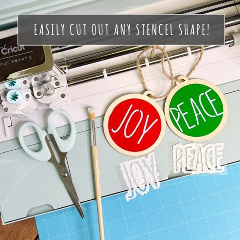 Easy Cut Stencil Sheet Set of 24 - 12”x12” Acetate Mylar for Cricut Vinyl Cutting – Craft Material