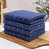 Homaxy 100% Cotton Terry Kitchen Towels(Navy Blue, 13 x 28 inches), Checkered Designed, Soft and Super Absorbent Dish Towels, 4 Pack