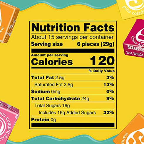 Starburst Fruit Chews Candy Sharing Size Resealable Bag, Tropical, 15.6 Ounce
