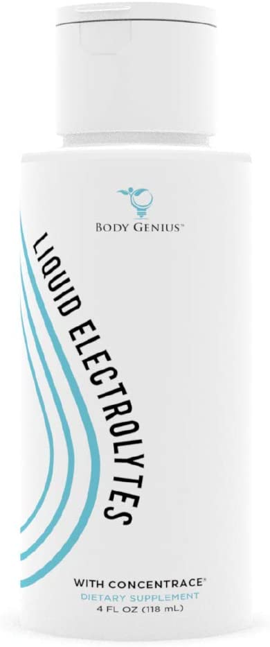 Body Genius, Liquid Electrolytes with Concentrace for Electrolyte Rehydration with Magnesium, Potassium (No Calories, Sugar or Additives), 48 Servings