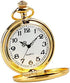 WIOR Classic Smooth Vintage Pocket Watch Silver Steel Mens Watch with 14 in Chain for Graduation Xmas Fathers Day