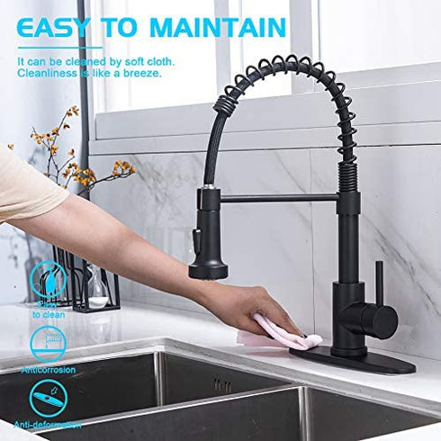 sink hole cover, escutcheon plate WEWE stainless steel deck plate for 1 or 3 hole bathroom or kitchen sink faucet Mixer tap 10" matte black