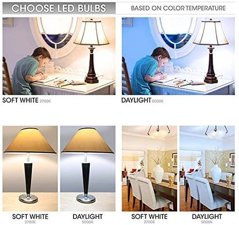 TCP 9W LED Light Bulbs (60 Watt Equivalent), A19 - E26, Medium Screw Base, Non-Dimmable, Soft White (2700K) (Pack of 6)