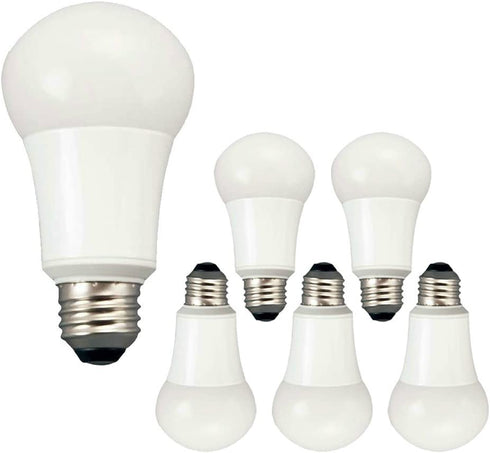 TCP 9W LED Light Bulbs (60 Watt Equivalent), A19 - E26, Medium Screw Base, Non-Dimmable, Soft White (2700K) (Pack of 6)