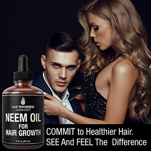 Organic Neem Oil For Hair Growth. From Pure Neem Seed of India. Stop Hair Loss Now. Best Treatment for Hair Thinning. Hair Thickening Oils Conditioner. Great For Skin, Dandruff Reduction 2oz