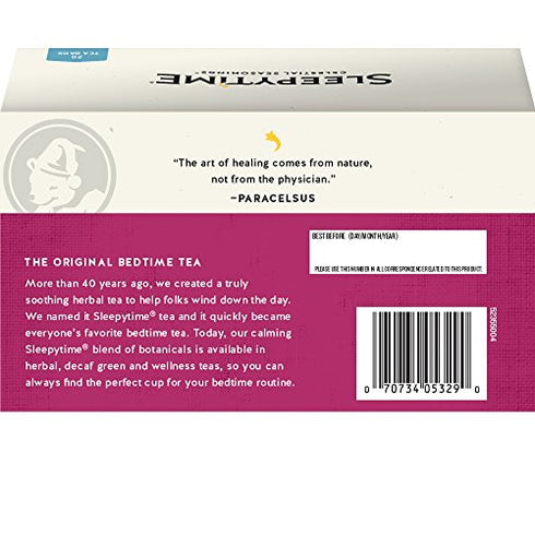 Celestial Seasonings Wellness Tea, Sleepytime Echinacea Complete Care, 20 Count Box